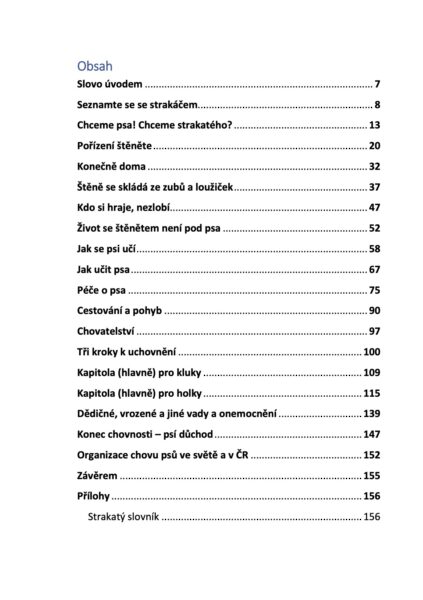 Knížka o českém strakatém psu, obsah 1